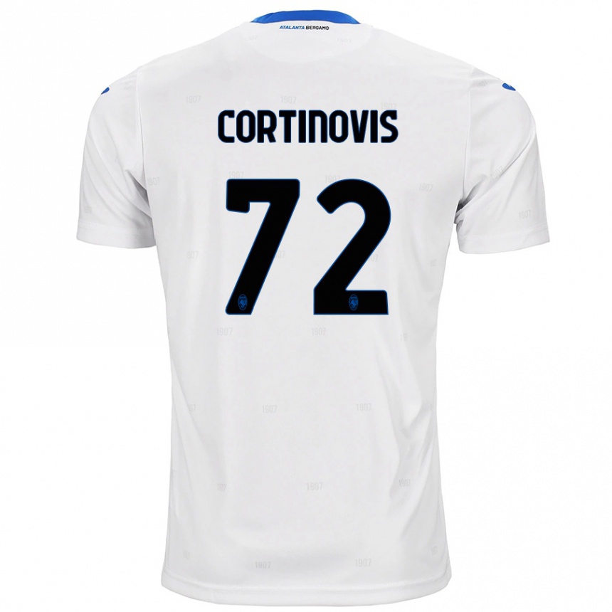 Női Labdarúgás Alessandro Cortinovis #72 Fehér Idegenbeli Jersey 2024/25 Mez Póló Ing