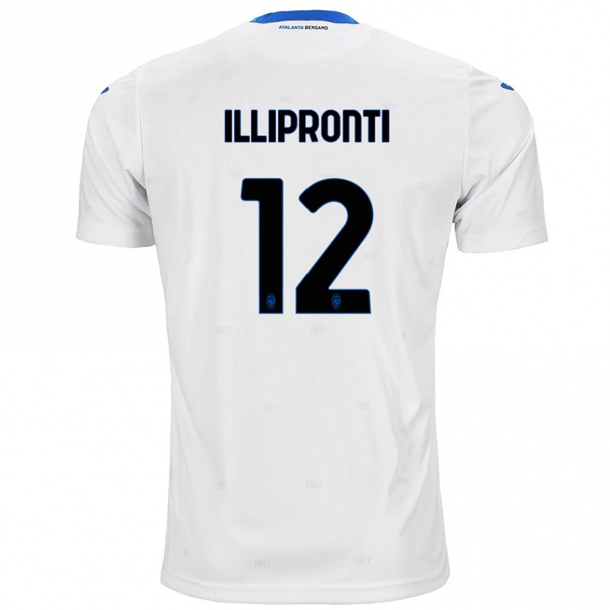 Női Labdarúgás Filippo Illipronti #12 Fehér Idegenbeli Jersey 2024/25 Mez Póló Ing