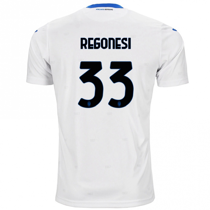 Női Labdarúgás Iacopo Regonesi #33 Fehér Idegenbeli Jersey 2024/25 Mez Póló Ing