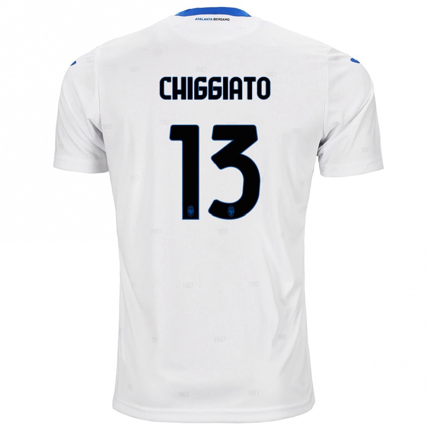 Női Labdarúgás Gabriele Chiggiato #13 Fehér Idegenbeli Jersey 2024/25 Mez Póló Ing