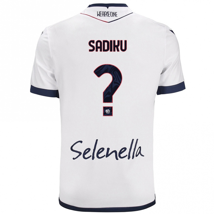 Női Labdarúgás Bamir Sadiku #0 Fehér Royal Blue Idegenbeli Jersey 2024/25 Mez Póló Ing