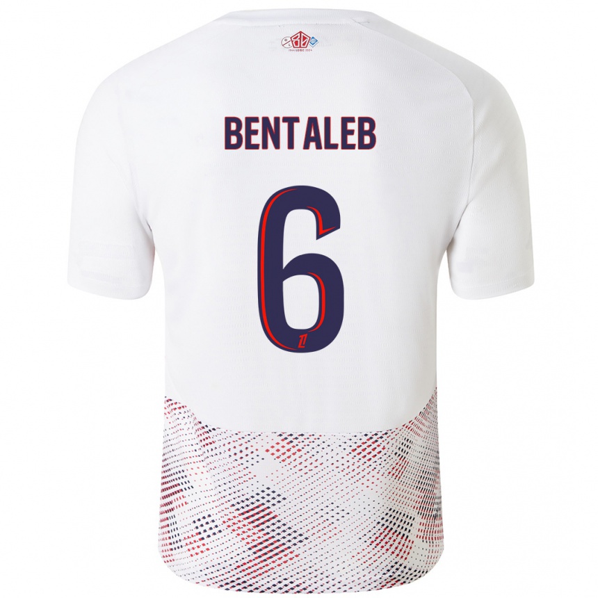 Női Labdarúgás Nabil Bentaleb #6 Fehér Royal Blue Idegenbeli Jersey 2024/25 Mez Póló Ing