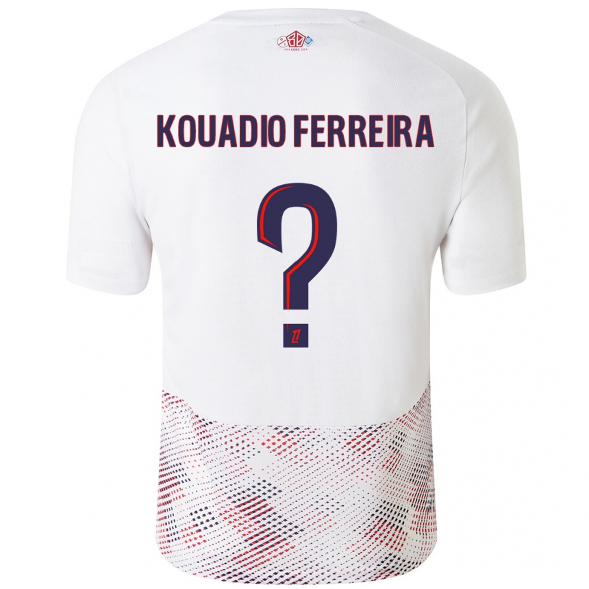 Női Labdarúgás Wilfrid Kouadio Ferreira #0 Fehér Royal Blue Idegenbeli Jersey 2024/25 Mez Póló Ing