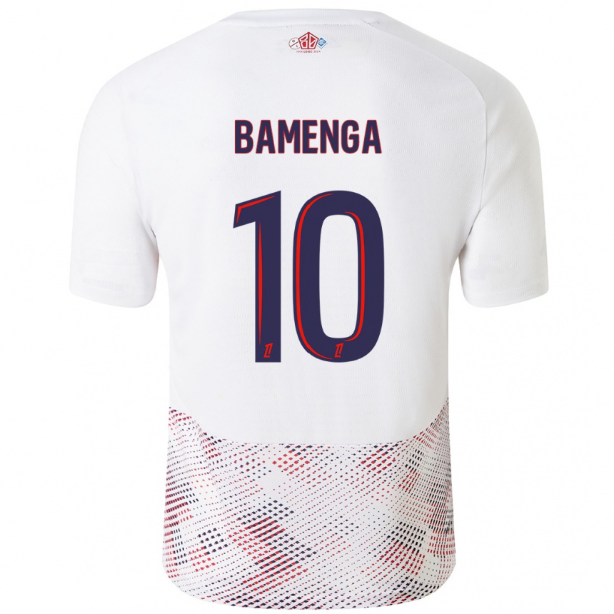 Női Labdarúgás Naomie Bamenga #10 Fehér Royal Blue Idegenbeli Jersey 2024/25 Mez Póló Ing