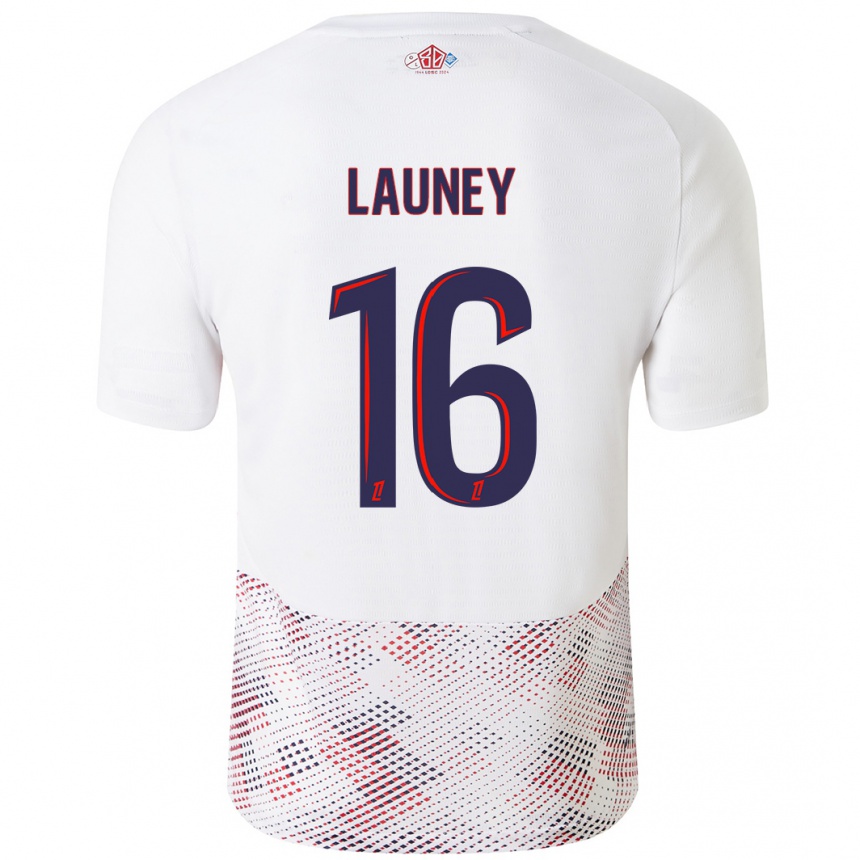 Női Labdarúgás Elisa Launey #16 Fehér Royal Blue Idegenbeli Jersey 2024/25 Mez Póló Ing