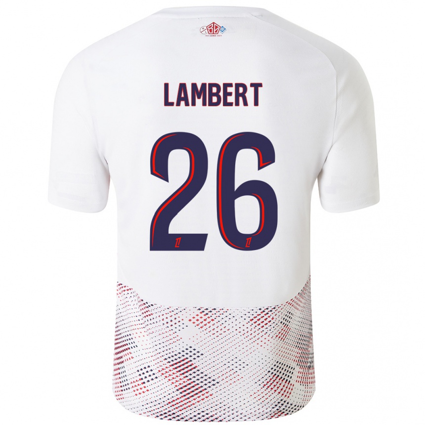 Női Labdarúgás Anaïs Lambert #26 Fehér Royal Blue Idegenbeli Jersey 2024/25 Mez Póló Ing