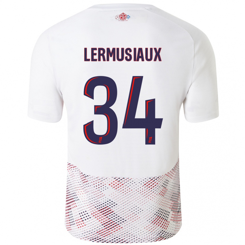 Női Labdarúgás Chrystal Lermusiaux #34 Fehér Royal Blue Idegenbeli Jersey 2024/25 Mez Póló Ing