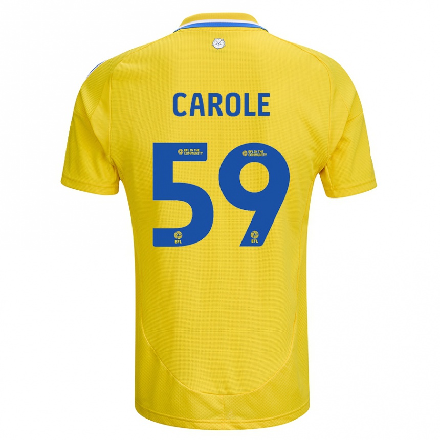 Női Labdarúgás Keenan Carole #59 Sárga Kék Idegenbeli Jersey 2024/25 Mez Póló Ing