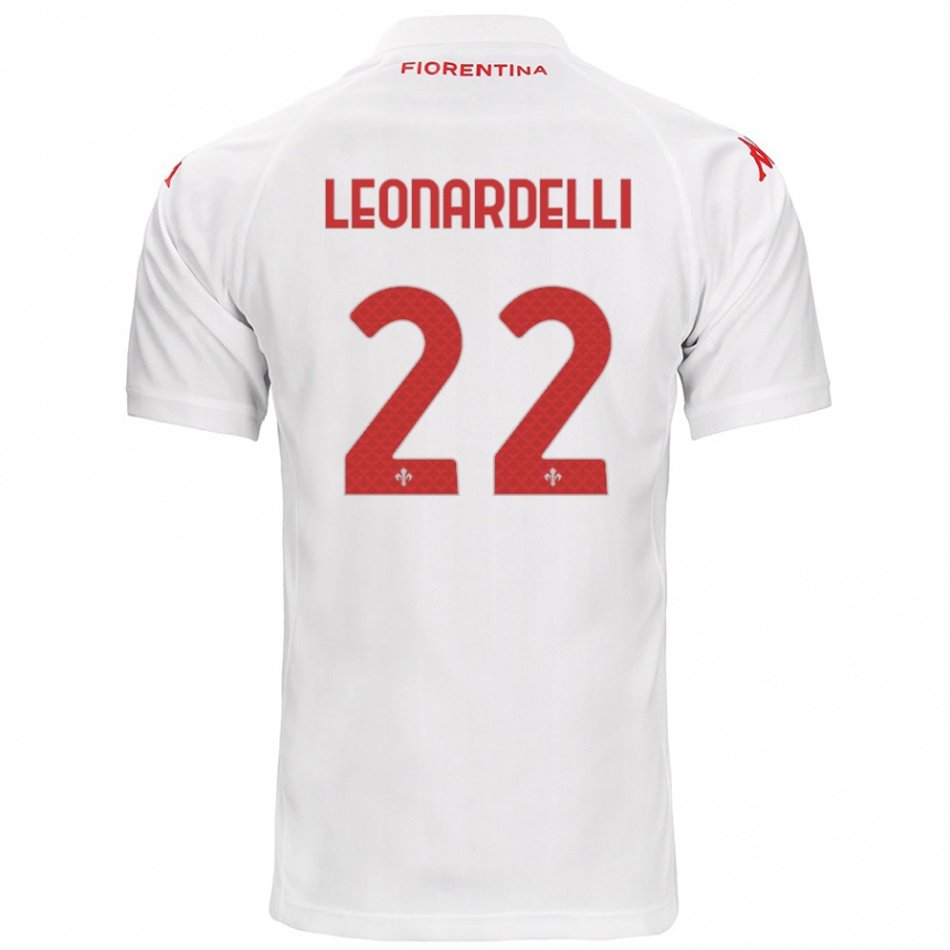 Női Labdarúgás Pietro Leonardelli #22 Fehér Idegenbeli Jersey 2024/25 Mez Póló Ing