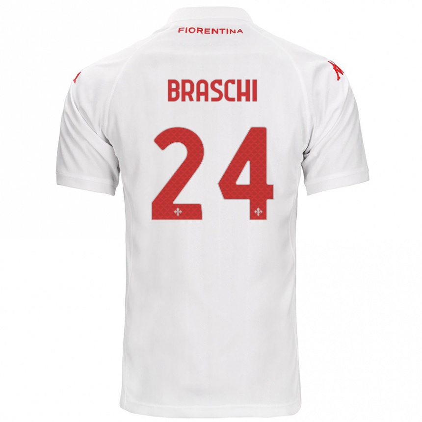 Női Labdarúgás Riccardo Braschi #24 Fehér Idegenbeli Jersey 2024/25 Mez Póló Ing