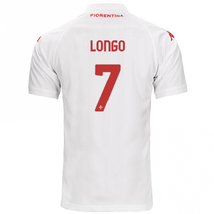 Női Labdarúgás Miriam Longo #7 Fehér Idegenbeli Jersey 2024/25 Mez Póló Ing