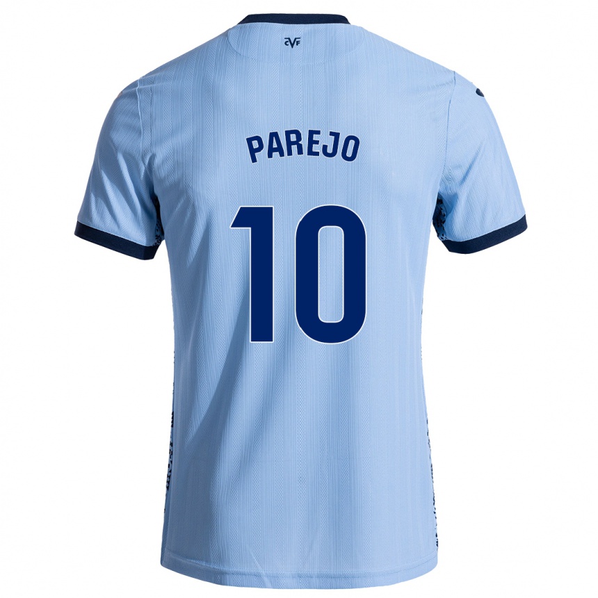 Női Labdarúgás Dani Parejo #10 Ég Kék Idegenbeli Jersey 2024/25 Mez Póló Ing