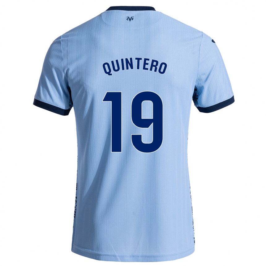 Női Labdarúgás Luis Quintero #19 Ég Kék Idegenbeli Jersey 2024/25 Mez Póló Ing