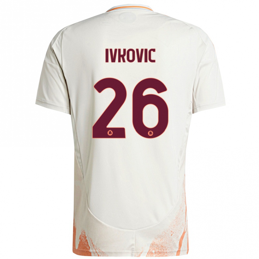 Női Labdarúgás Mate Ivkovic #26 Krém Fehér Narancs Idegenbeli Jersey 2024/25 Mez Póló Ing