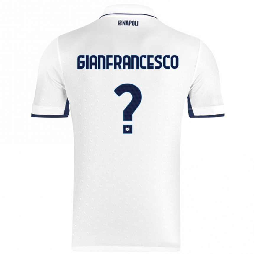 Női Labdarúgás Sergio Gianfrancesco #0 Fehér Royal Blue Idegenbeli Jersey 2024/25 Mez Póló Ing