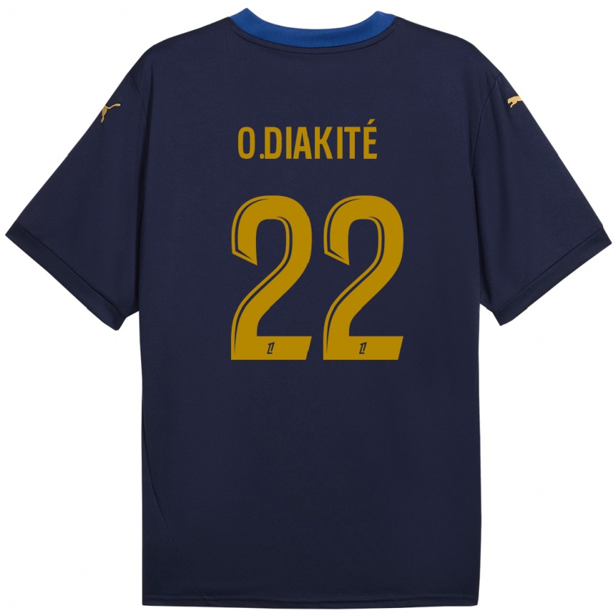 Női Labdarúgás Oumar Diakité #22 Sötétkék Arany Idegenbeli Jersey 2024/25 Mez Póló Ing