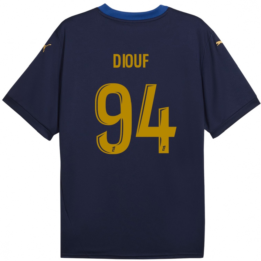 Női Labdarúgás Yehvann Diouf #94 Sötétkék Arany Idegenbeli Jersey 2024/25 Mez Póló Ing