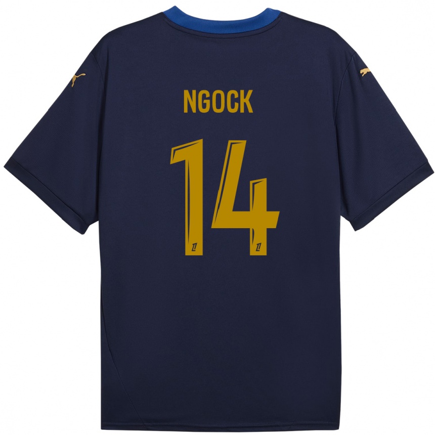 Női Labdarúgás Monique Ngock #14 Sötétkék Arany Idegenbeli Jersey 2024/25 Mez Póló Ing