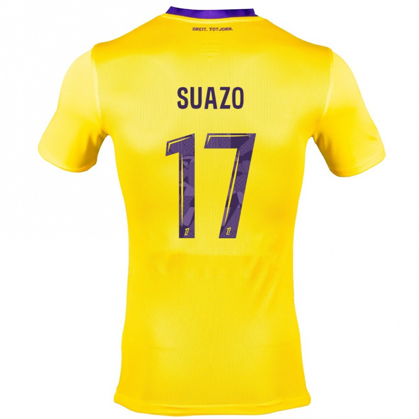 Női Labdarúgás Gabriel Suazo #17 Sárga Lila Idegenbeli Jersey 2024/25 Mez Póló Ing