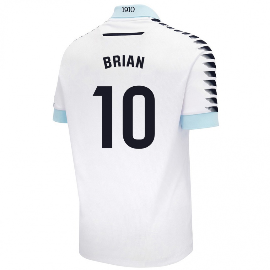 Női Labdarúgás Brian Ocampo #10 Fehér Kék Idegenbeli Jersey 2024/25 Mez Póló Ing