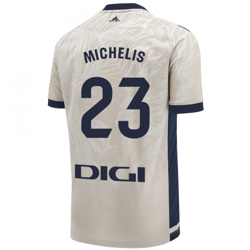 Női Labdarúgás Nikolaos Michelis #23 Világos Szürke Idegenbeli Jersey 2024/25 Mez Póló Ing