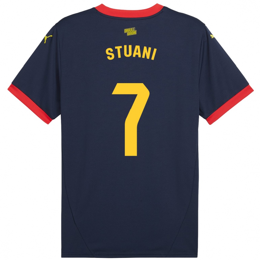 Női Labdarúgás Cristhian Stuani #7 Sötétvörös Idegenbeli Jersey 2024/25 Mez Póló Ing