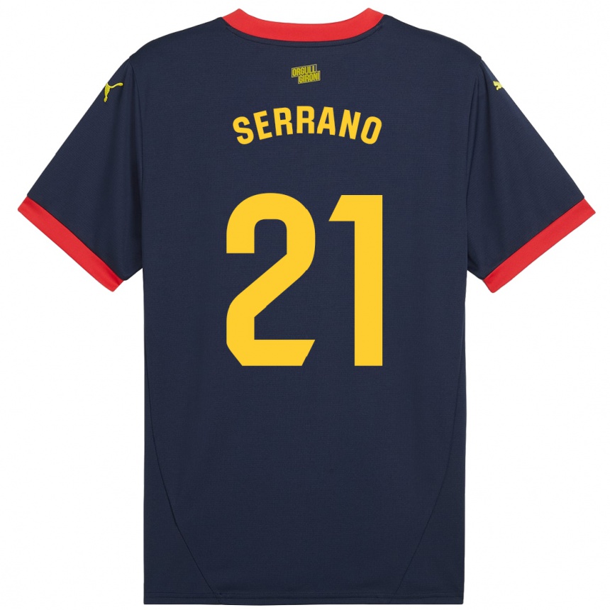 Női Labdarúgás Ot Serrano #21 Sötétvörös Idegenbeli Jersey 2024/25 Mez Póló Ing