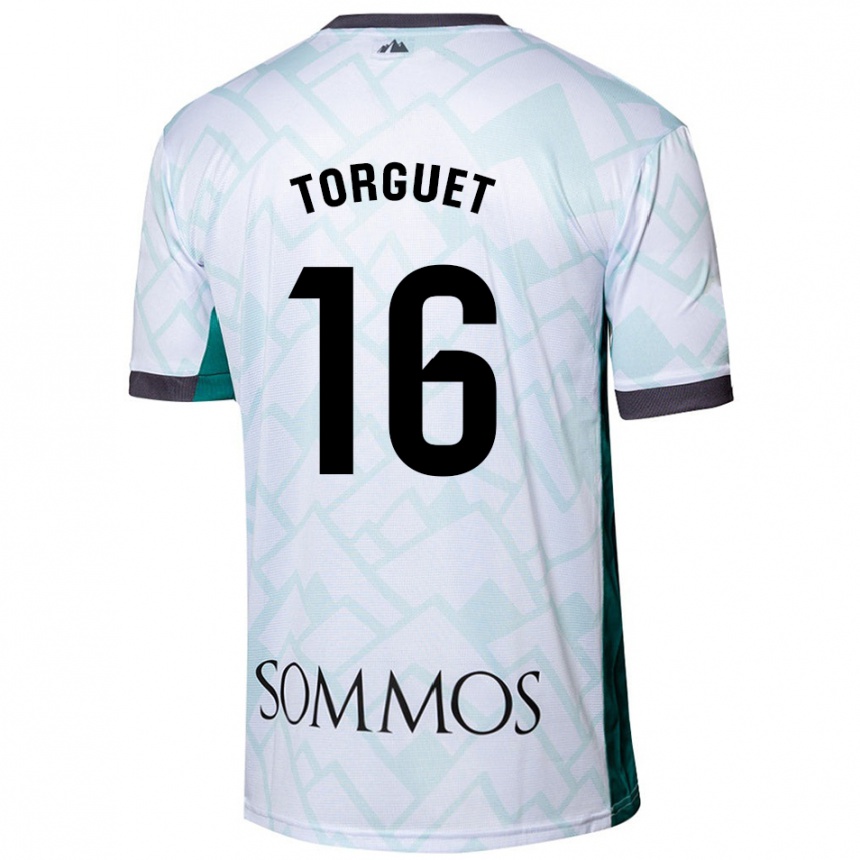 Női Labdarúgás Miguel Torguet #16 Fehér Zöld Idegenbeli Jersey 2024/25 Mez Póló Ing