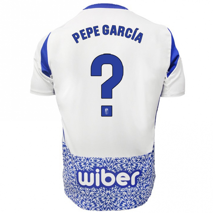 Női Labdarúgás Pepe García #0 Fehér Kék Idegenbeli Jersey 2024/25 Mez Póló Ing