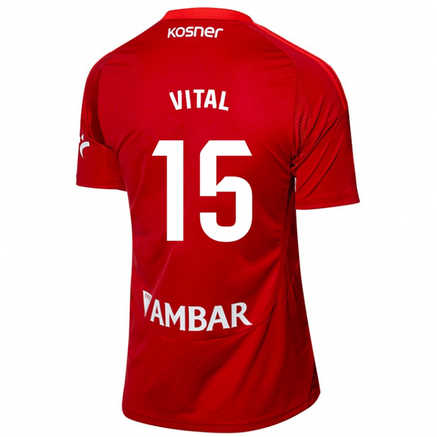 Női Labdarúgás Bernardo Vital #15 Fehér Kék Idegenbeli Jersey 2024/25 Mez Póló Ing