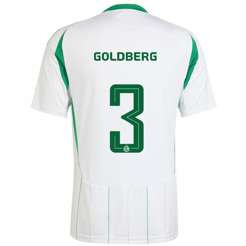 Női Labdarúgás Shon Goldberg #3 Fehér Zöld Idegenbeli Jersey 2024/25 Mez Póló Ing