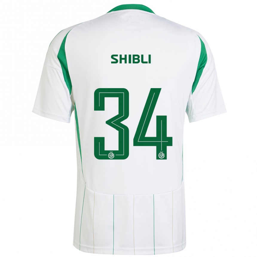 Női Labdarúgás Hamza Shibli #34 Fehér Zöld Idegenbeli Jersey 2024/25 Mez Póló Ing