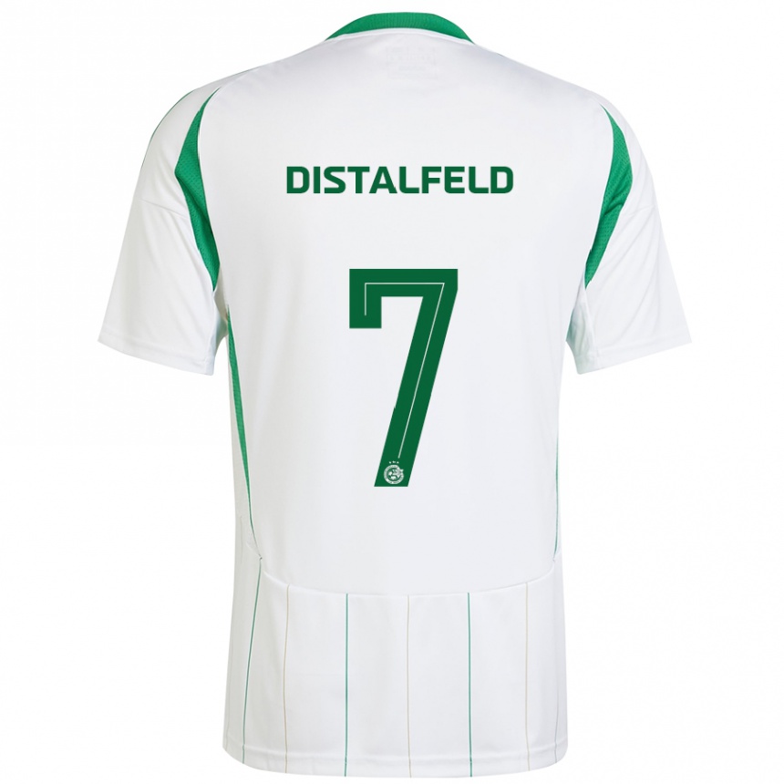 Női Labdarúgás Yanai Distalfeld #7 Fehér Zöld Idegenbeli Jersey 2024/25 Mez Póló Ing