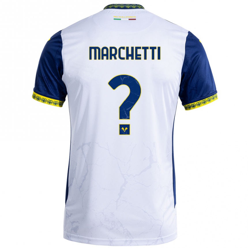 Női Labdarúgás Nicolò Marchetti #0 Fehér Kék Idegenbeli Jersey 2024/25 Mez Póló Ing