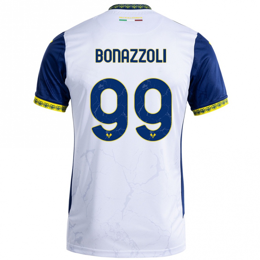 Női Labdarúgás Federico Bonazzoli #99 Fehér Kék Idegenbeli Jersey 2024/25 Mez Póló Ing