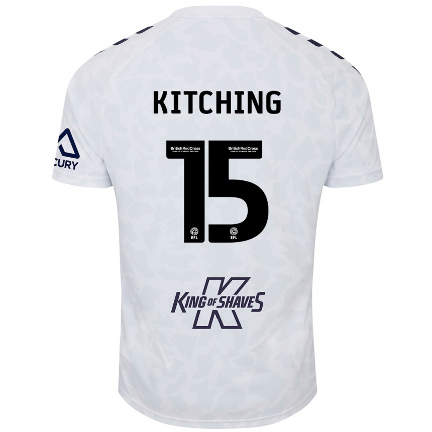 Női Labdarúgás Liam Kitching #15 Fehér Idegenbeli Jersey 2024/25 Mez Póló Ing