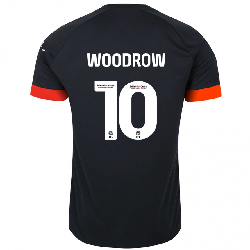 Női Labdarúgás Cauley Woodrow #10 Fekete Narancs Idegenbeli Jersey 2024/25 Mez Póló Ing