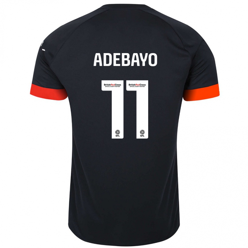 Női Labdarúgás Elijah Adebayo #11 Fekete Narancs Idegenbeli Jersey 2024/25 Mez Póló Ing