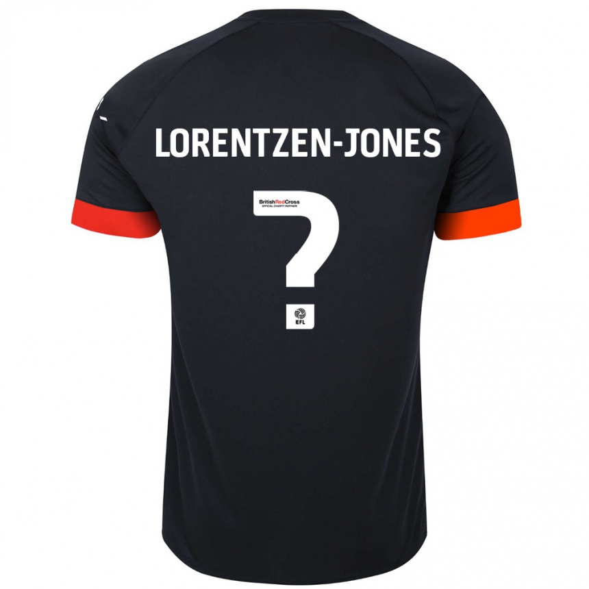 Női Labdarúgás Jack Lorentzen-Jones #0 Fekete Narancs Idegenbeli Jersey 2024/25 Mez Póló Ing