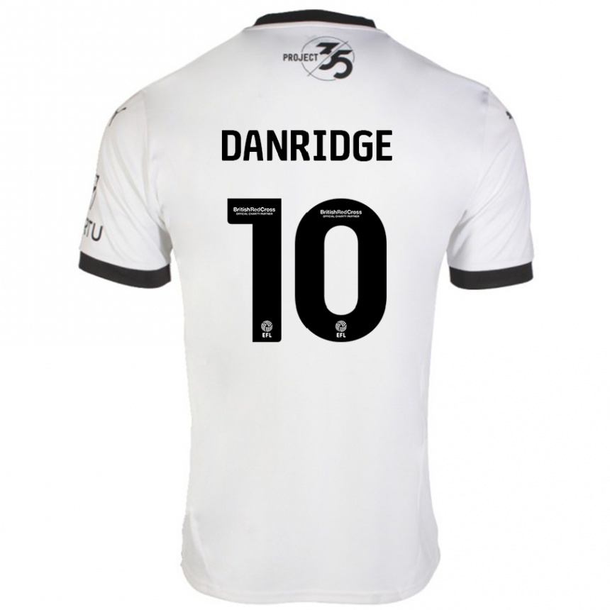 Női Labdarúgás Rebecca Danridge #10 Fehér Fekete Idegenbeli Jersey 2024/25 Mez Póló Ing