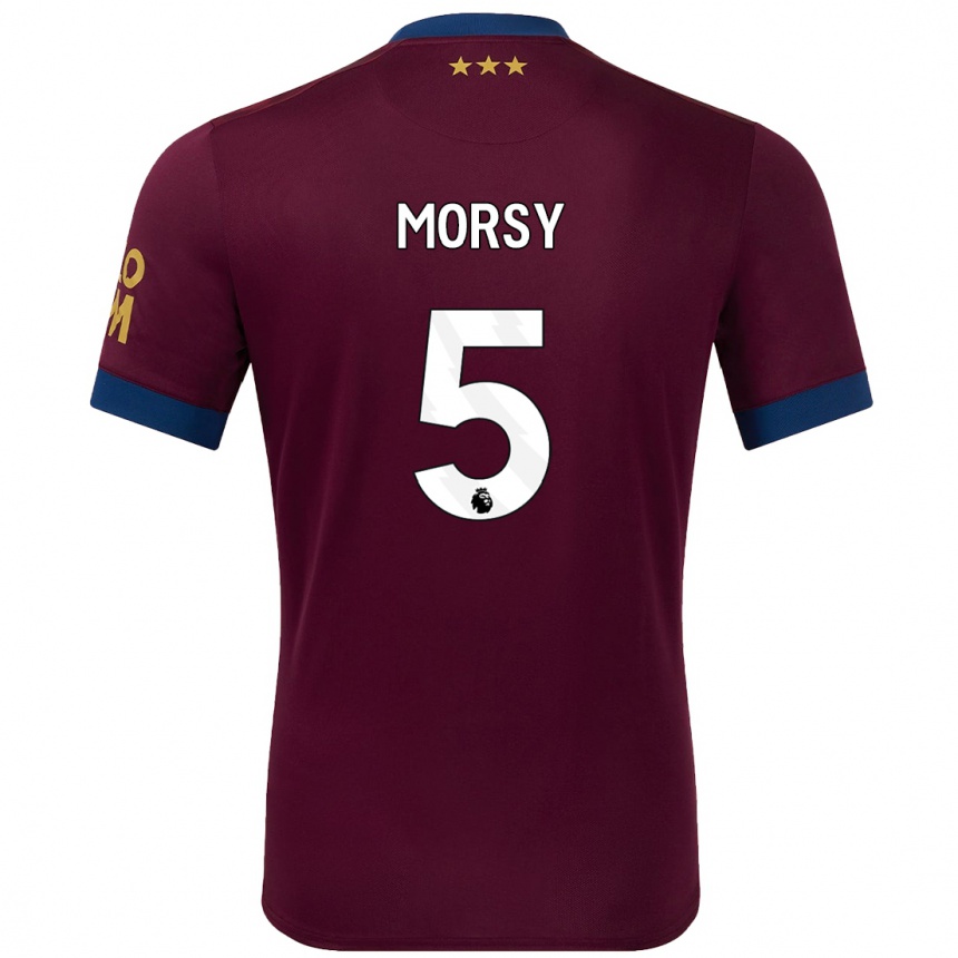 Női Labdarúgás Samy Morsy #5 Barna Idegenbeli Jersey 2024/25 Mez Póló Ing