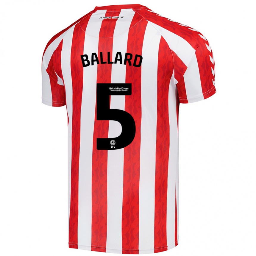 Gyermek Labdarúgás Daniel Ballard #5 Piros Fehér Hazai Jersey 2024/25 Mez Póló Ing