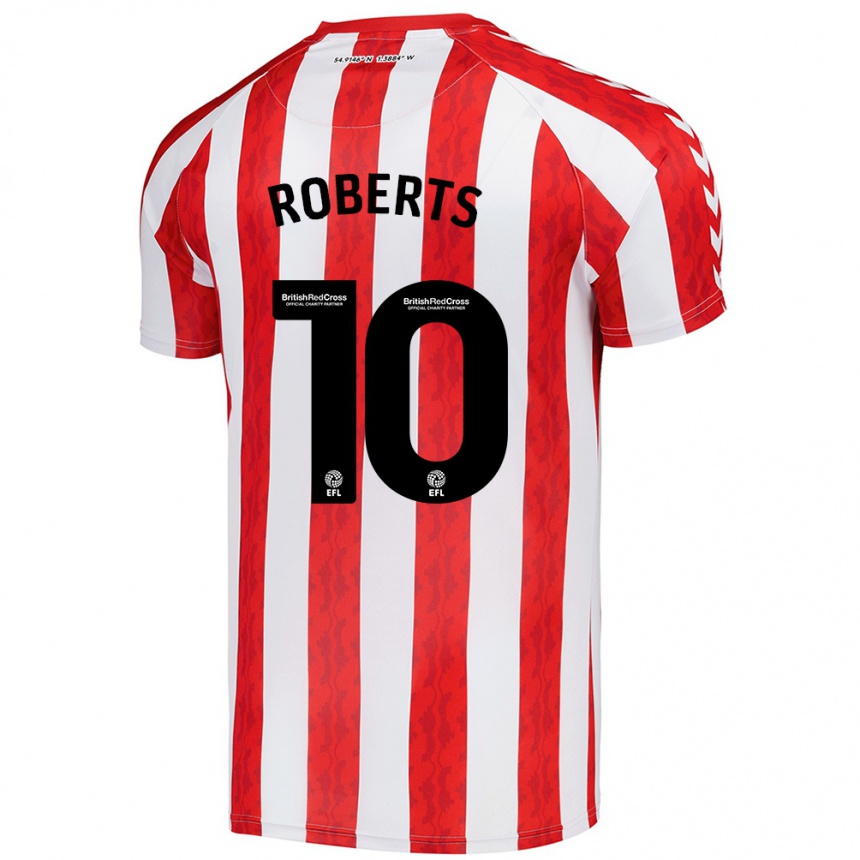 Gyermek Labdarúgás Patrick Roberts #10 Piros Fehér Hazai Jersey 2024/25 Mez Póló Ing