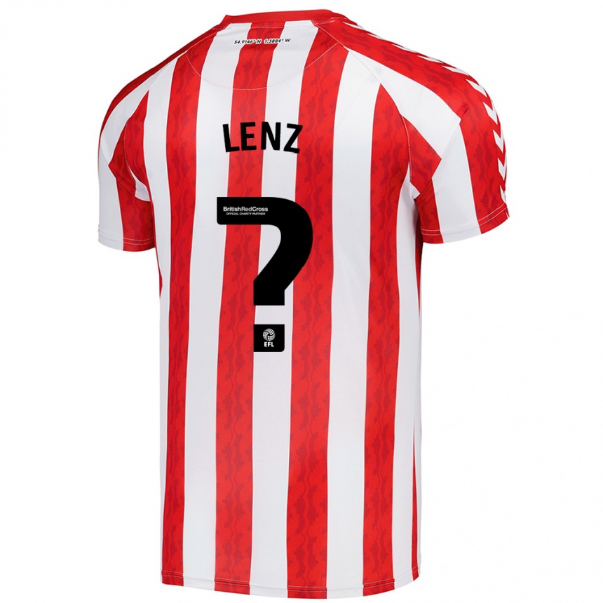 Gyermek Labdarúgás Elias Lenz #0 Piros Fehér Hazai Jersey 2024/25 Mez Póló Ing