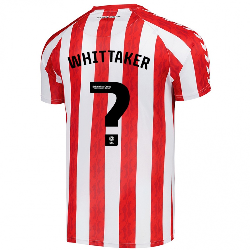 Gyermek Labdarúgás Jack Whittaker #0 Piros Fehér Hazai Jersey 2024/25 Mez Póló Ing