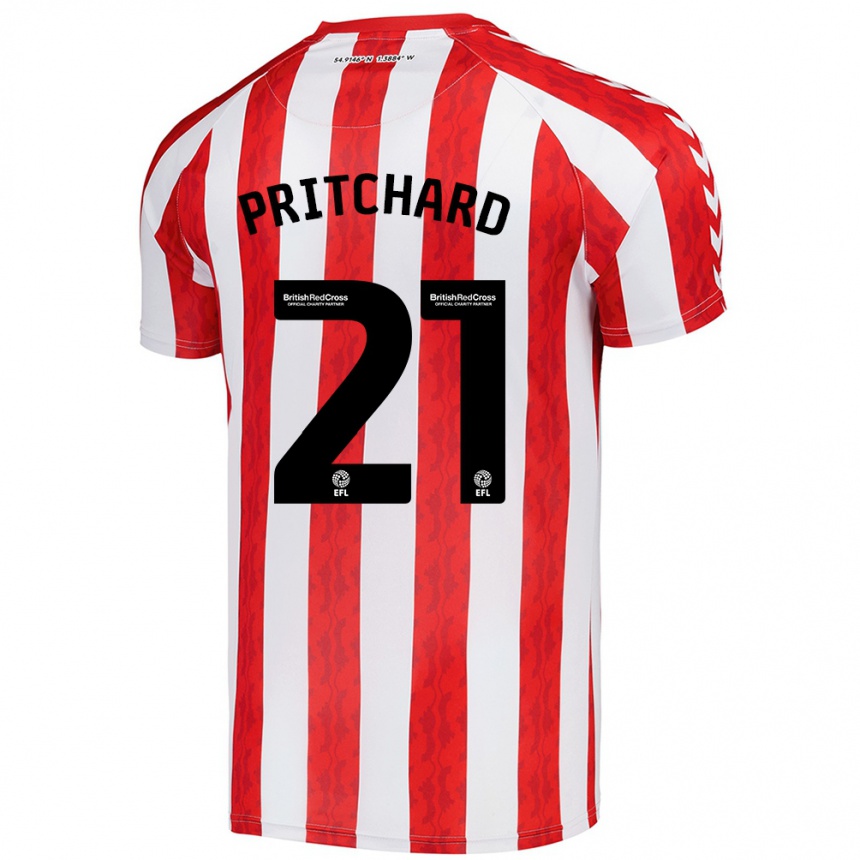 Gyermek Labdarúgás Alex Pritchard #21 Piros Fehér Hazai Jersey 2024/25 Mez Póló Ing