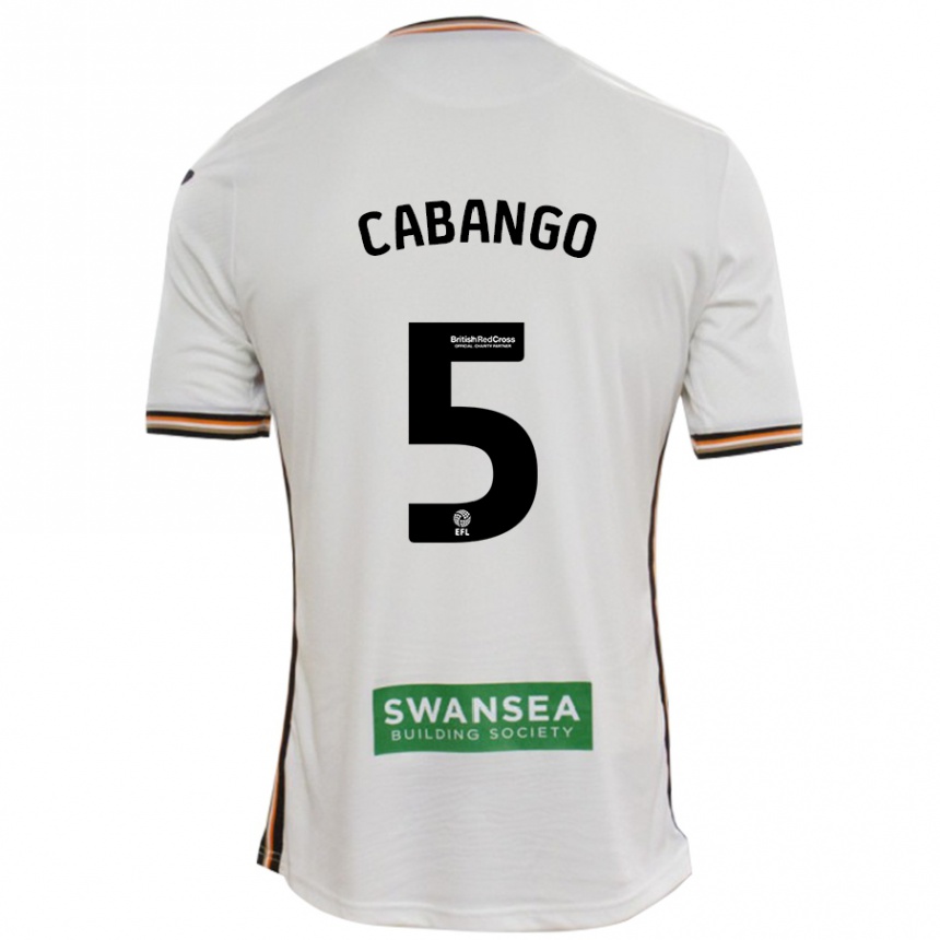 Gyermek Labdarúgás Ben Cabango #5 Fehér Hazai Jersey 2024/25 Mez Póló Ing