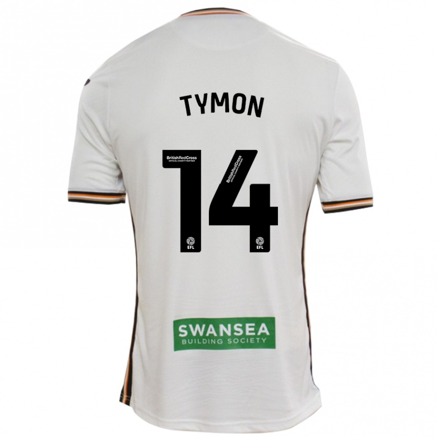 Gyermek Labdarúgás Josh Tymon #14 Fehér Hazai Jersey 2024/25 Mez Póló Ing