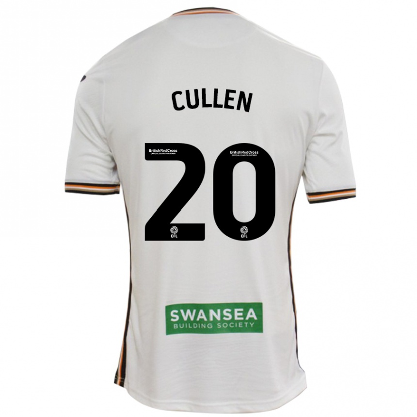 Gyermek Labdarúgás Liam Cullen #20 Fehér Hazai Jersey 2024/25 Mez Póló Ing