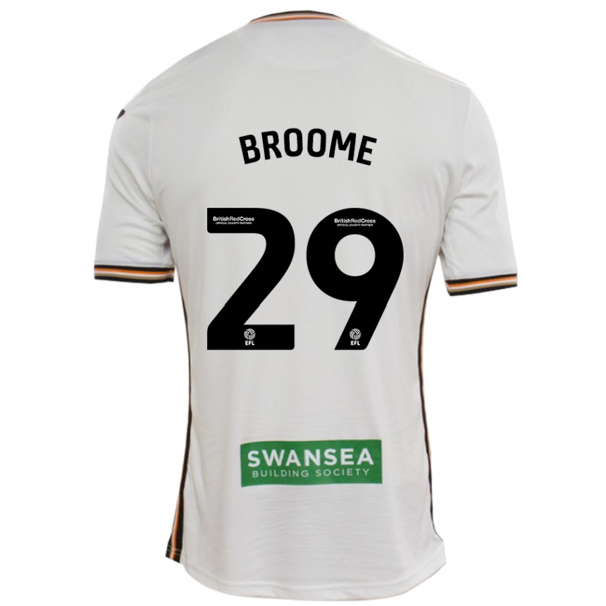 Gyermek Labdarúgás Nathan Broome #29 Fehér Hazai Jersey 2024/25 Mez Póló Ing